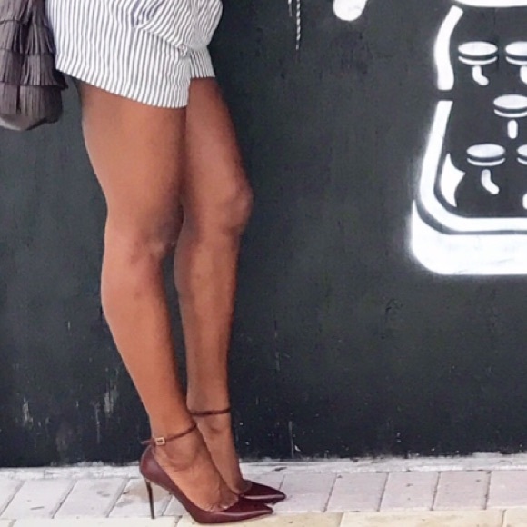 Jimmy Choo Lucy Mauve D'Orsay Leather Pumps Stiletto Heels EU 38.5 - Picture 7 of 7